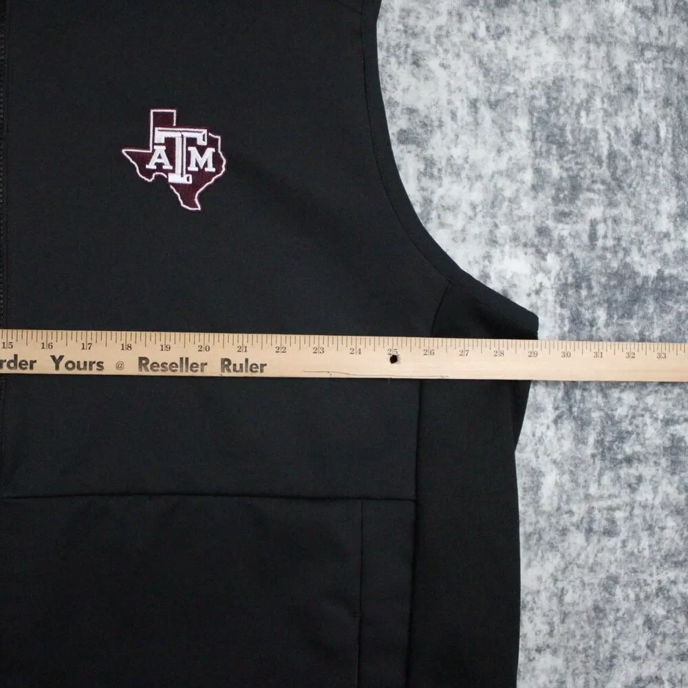 Adidas Texas A&M Aggies Football Player Issued Vest Sz 2XL Gray Black Full Zip
